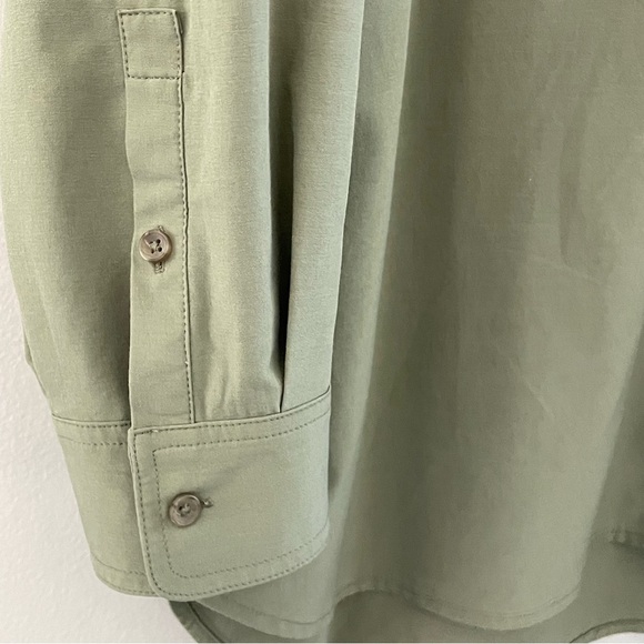 Prana Railay Womens Oversized Olive Green Button Up Shirt Size XL - Picture 4 of 9